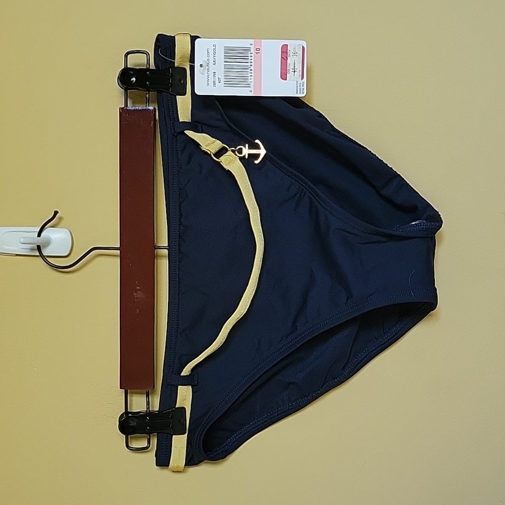NWT Nautica Navy & Gold Swim Bottoms